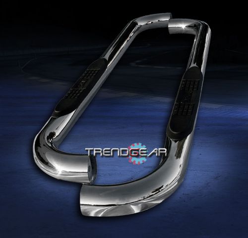 04-08 ford f-150 regular cab 3&#034; stainless steel round side step nerf bars chrome