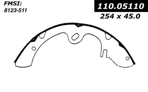 Centric 111.05110 brake pad or shoe, rear-new brake shoe-preferred