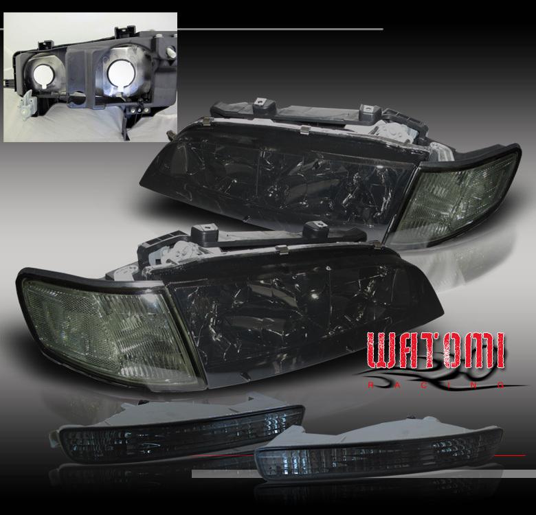 94 95 honda accord head lights+corner+bumper smoke pair