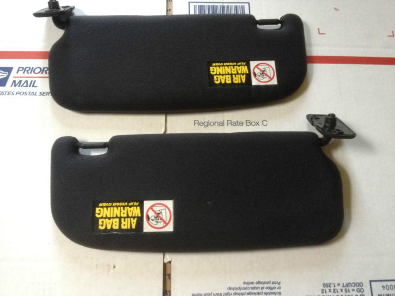 03 04 05 06 07 hyundai tiburon sun visor set pair oem black sunvisors