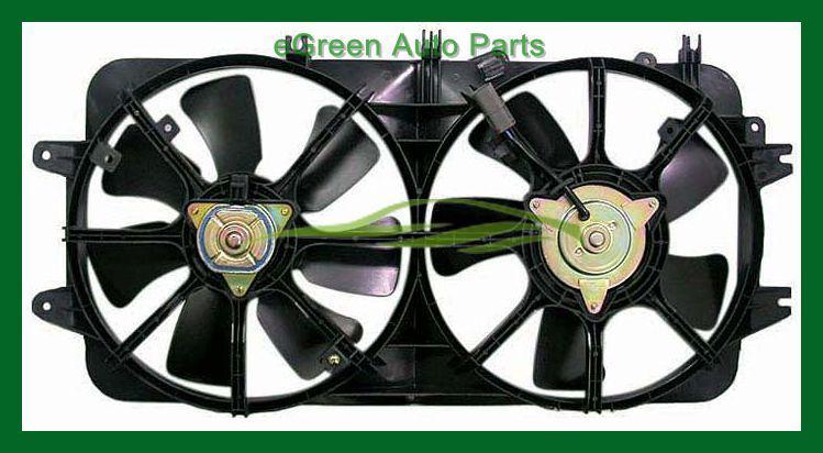 00-02 626 radiator & a/c fan assembly 2.0l dual fan