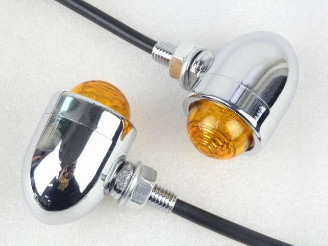 Chrome led mini bullet round turn signal for kawasaki vn vulcan cruiser 