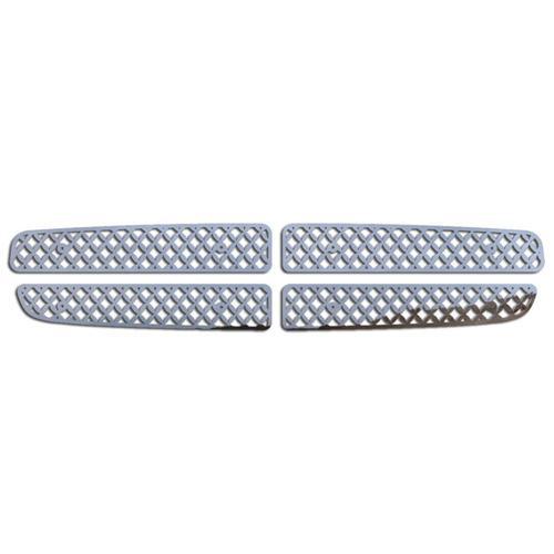 Dodge dakota 97-04 stainless diamond mesh front metal grille trim cover insert