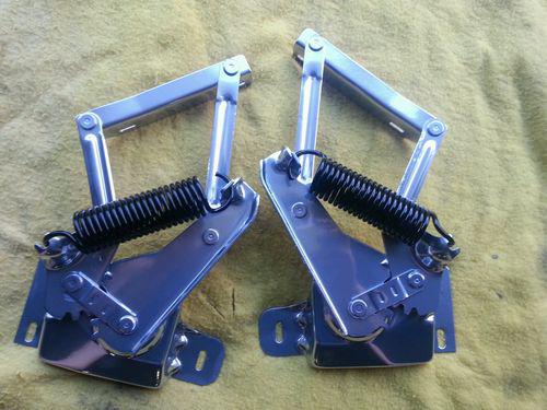 1962-65 polara fury belvedere savoy hood hinges powdercoated chrome oem