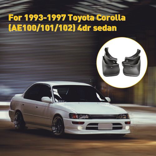 Front+rear splash guards mud flaps set for 93-97 toyota corolla ae100/101/102