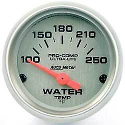 Auto meter ultra-lite series 2-1/16&#034; short sweep 100�-250� f electric water