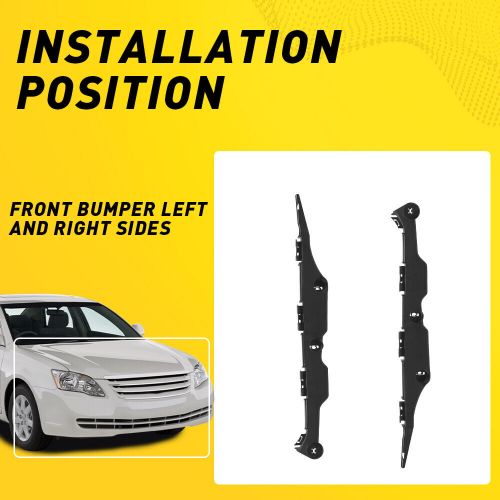 Bumper bracket for 2005-2010 toyota avalon set of 2 front left &amp; right side