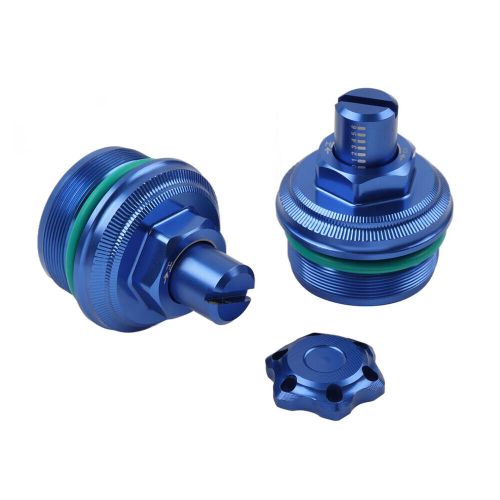 Preload adjuster fork bolt cap screw blue for yamaha yzf-r3 mt-03 2019-2023