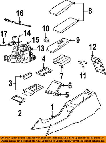 Mopar oem 4595985aa console-tray