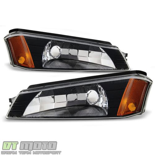 Blk fits 2002-2006 avalanche with body cladding parking/signal lights left+right