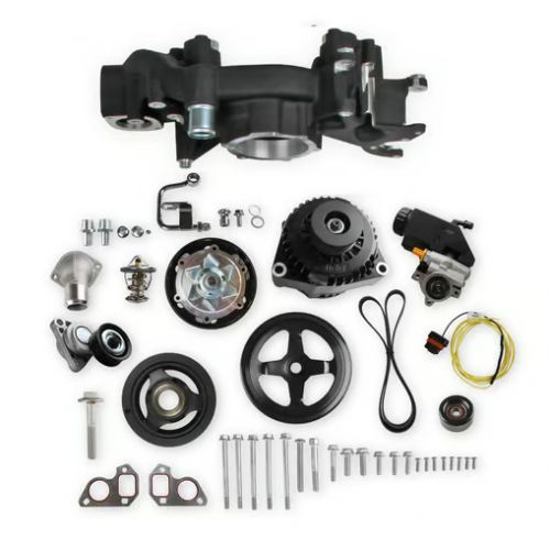 Holley 20-186bk comp mid-mount system, ls wp alt ps-black @ speed tech