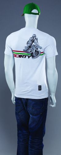 Sidi casuals t shirt sidirty white mx motorcycle