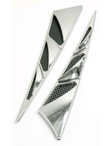 2pcs carbon fiber pattern triangle shape car air flow vent fender sticker