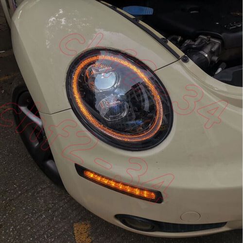 Fit for vw beetle 2006-2012 led dhl left &amp; right headlights beam lens projector