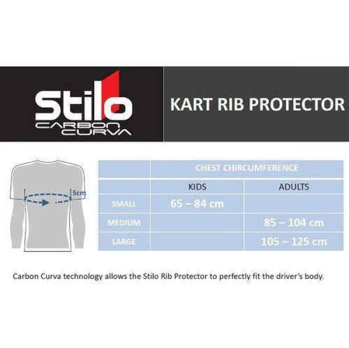 Stilo as0001s carbon curva rib protector - small (65-84cm) - each