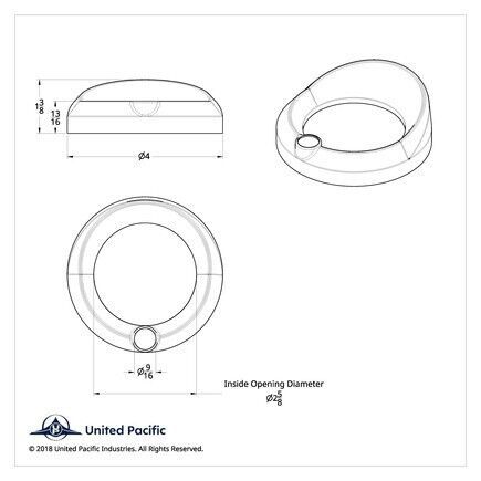 United pacific 40669 gauge bezel speed/tachometer gauge cover for freightliner