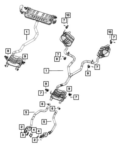 Genuine mopar cat converter maniverter right rear 68378100ad