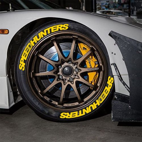 Permanent tire lettering stickers yellow speedhunters sticker 8kits 1.25&#034; decal