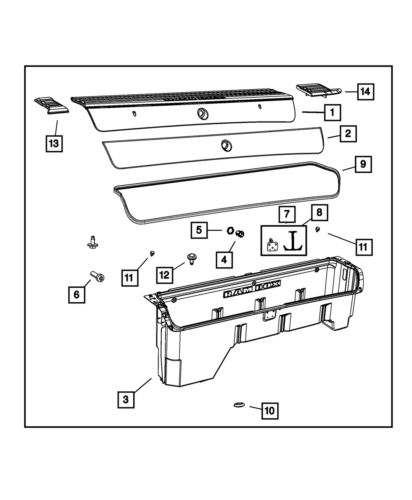 Genuine mopar overslam bumper 68146647aa