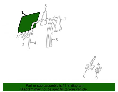 Genuine lexus movable glass 68113-60240