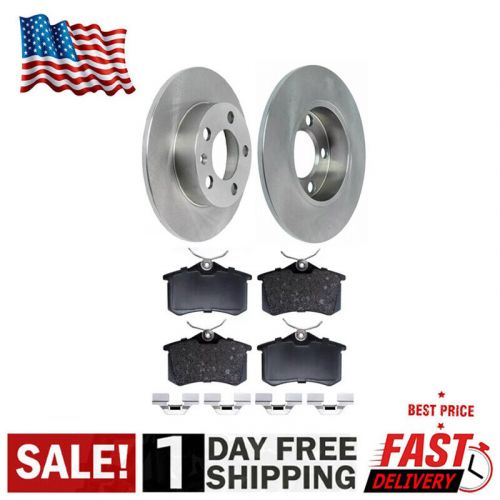 232mm rear brake rotors &amp; ceramic pad for 1999 2000 2001-2005 volkswagen jetta