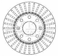 2x brake discs pair vented fits chevrolet aveo t200 1.2 front 04 to 08 ly4 236mm