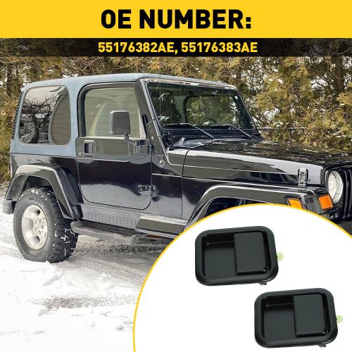 Metal pair outside full door handles for 1987 - 2006 jeep wrangler yj