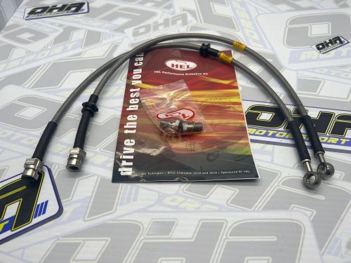 Hel stainless braided front brake lines for vw golf mk5 with mk7 gti / r caliper