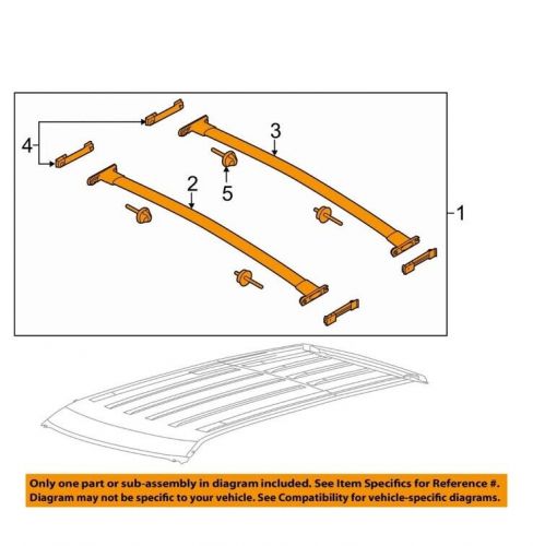 New oem ford roof rack cross bar kit bb5j-78550b08-aa5ygy explorer 2011-2015