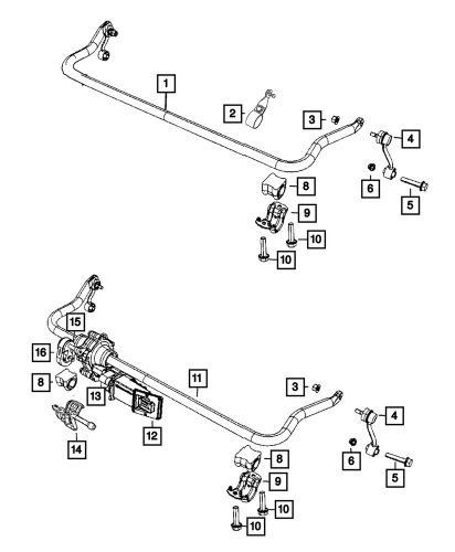 Genuine mopar stabilizer bar link 68306981ab