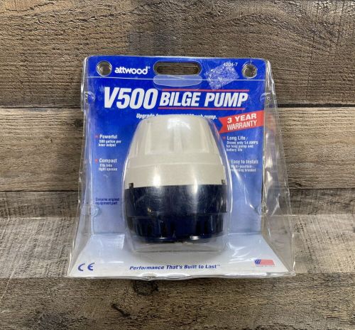 Attwood v500 bilge pump 4204-7 powerful 500 gallon per hour output new