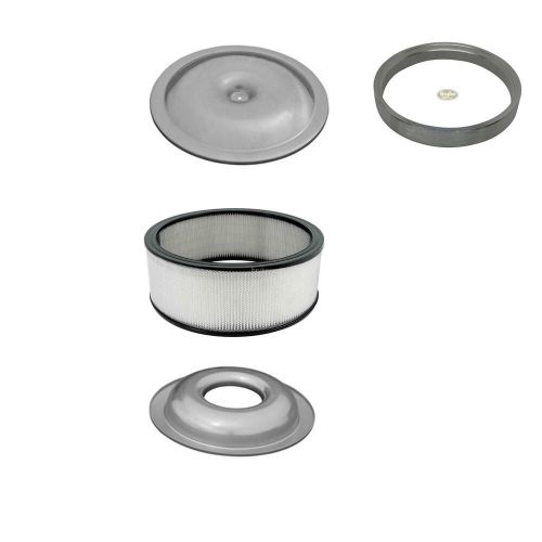 Air cleaner kit combo paper filter sure seal paper airfilter aluminum 14 x 4