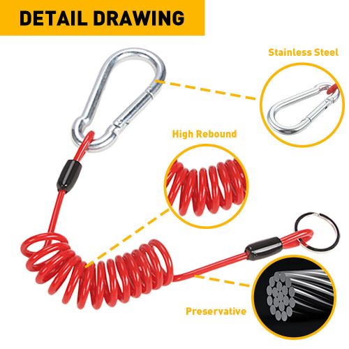 Auxito trailer breakaway cable 6&#039; coiled safety cables for rv