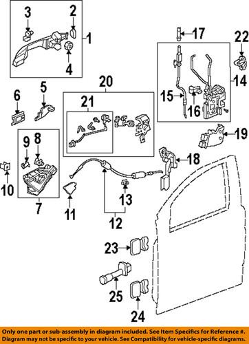 Honda oem 72112shja02 door lock kit-lock assembly