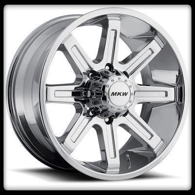 18" mkw off-road m88 chrome rims & nitto 255-55-18 terra grappler wheels tires