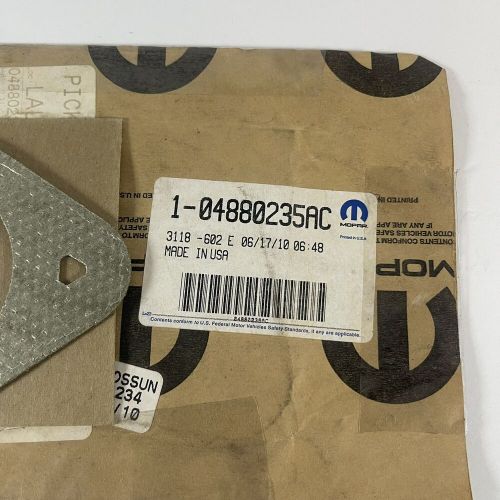 Genuine mopar 04880235ac 4880235ac crossunder pipe gasket nos oem pipe gasket