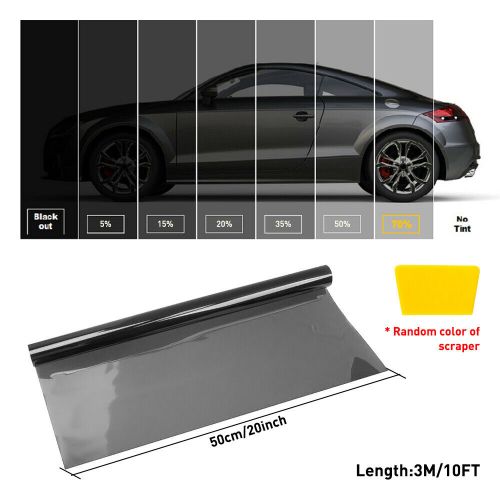 Uncut window roll tint %70 light black 20&#034; film inches x 10&#039;feet car home office