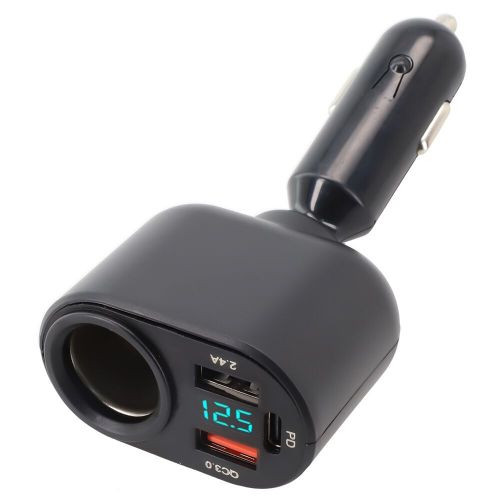 High quality car charger with 3 usb ports for fast and efficient charging