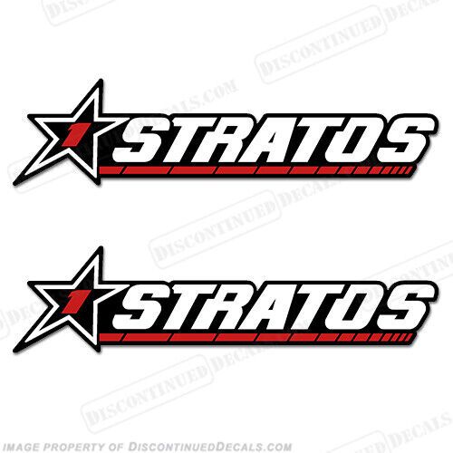 Fits stratos 1 boats logo decal (set of 2) - older style 36&#034; long