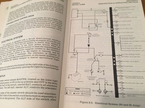 1979 cessna a188b ag wagon, ag truck pilot&#039;s information manual