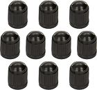 10pcs tyre valve cap/plastic dust caps/cover black for universal fit schrader va