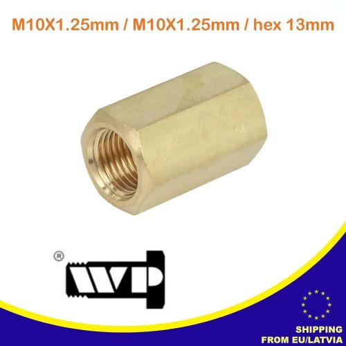 1 x brake line pipe brass metric adapter m10x1.25 to m10x1.25