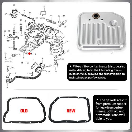 For 2000-up a518 46re 48re transmission filter kit w/ solenoid &amp; sensor set