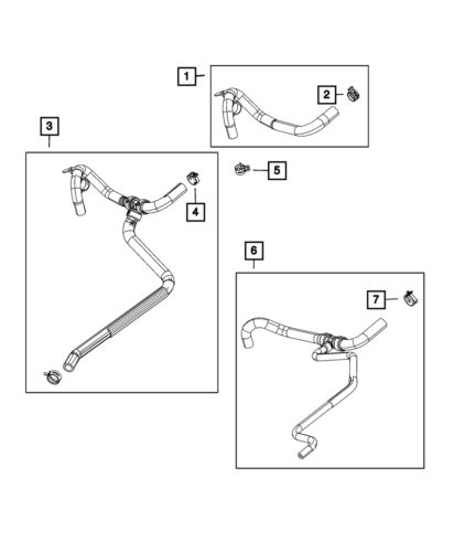 Genuine mopar heater return hose and tube 68237767ac