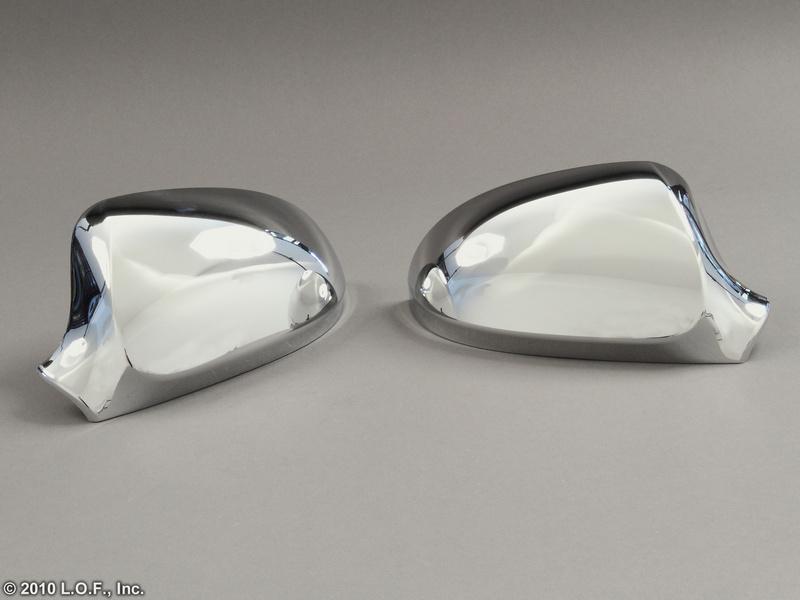 2006-2010 volkswagen passat sedan chrome door mirror covers 3m tape applied