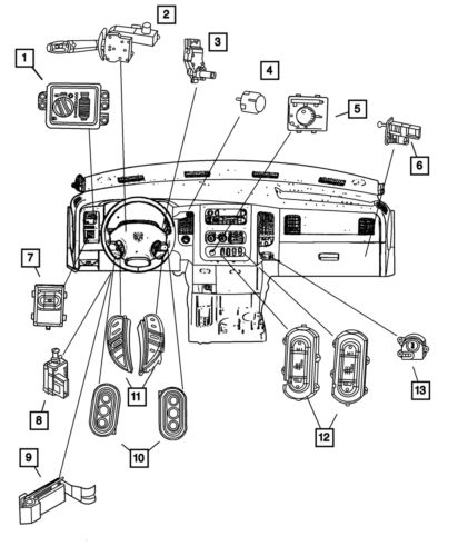 Genuine mopar ignition switch 56045112ae