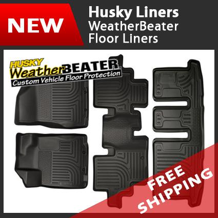 Husky weatherbeater all weather floor mat liner black 3 rows 2013 infiniti jx35