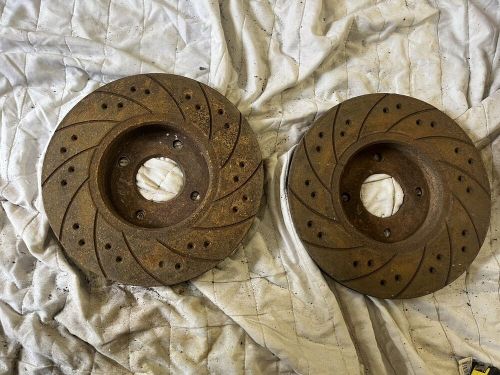 Ford sierra cosworth 4x4 pair front brake 276mm grooved vented discs race rally