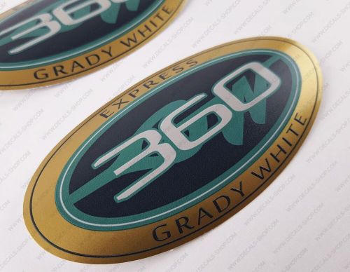 Grady white 360 express logo decals stickers set of 2 5&#034; long