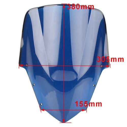 For yamaha fz1s 2006-2011 2009 2010 black windshield windscreen double bubble